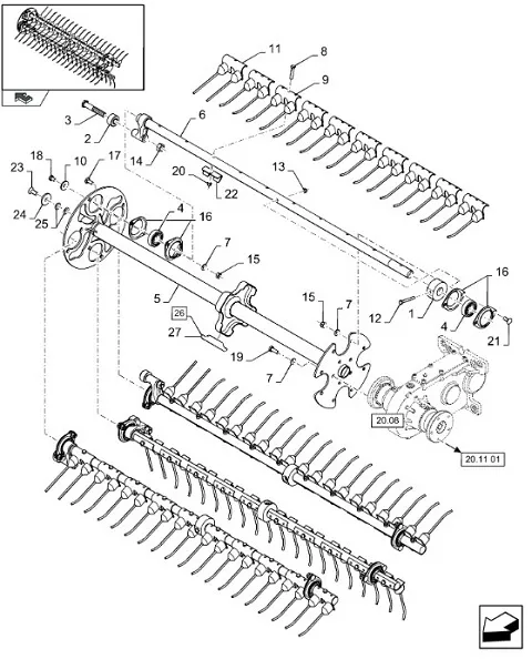 87686403 - балка мотовила